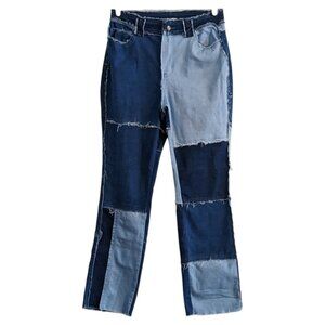 Fashion Nova - Meant To Be Patchwork Straight Leg Jeans -  size 1x